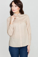 Long sleeve shirt K384 – Lenitif, Beige – Shirt – image 2