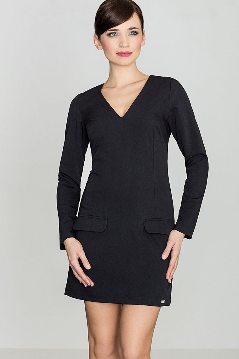 Day Dress K373 – Lenitif, Black – Day Dress – image 3