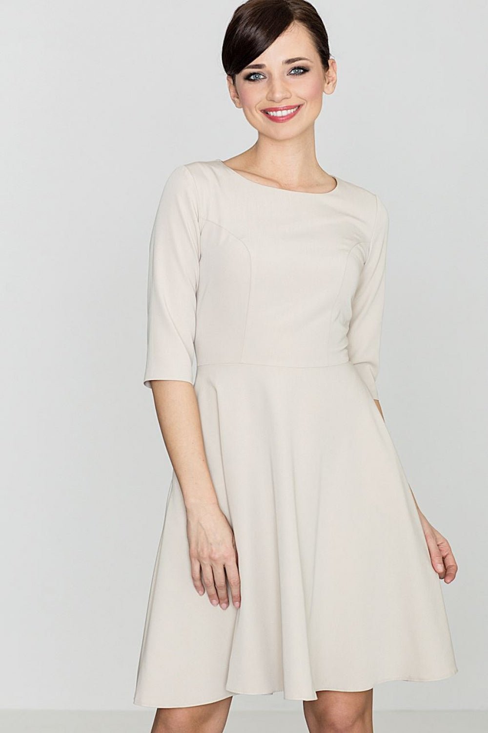 Day Dress K219 – Lenitif, Beige – Day Dress
