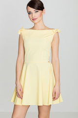 Cocktail dress K170 – Lenitif, Yellow – Cocktail Dress – image 2