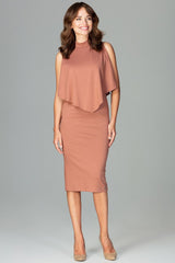 Cocktail dress K480 – Lenitif, Brown – Cocktail Dress