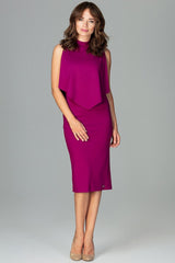 Cocktail dress K480 – Lenitif, Fuchsia – Cocktail Dress – image 3