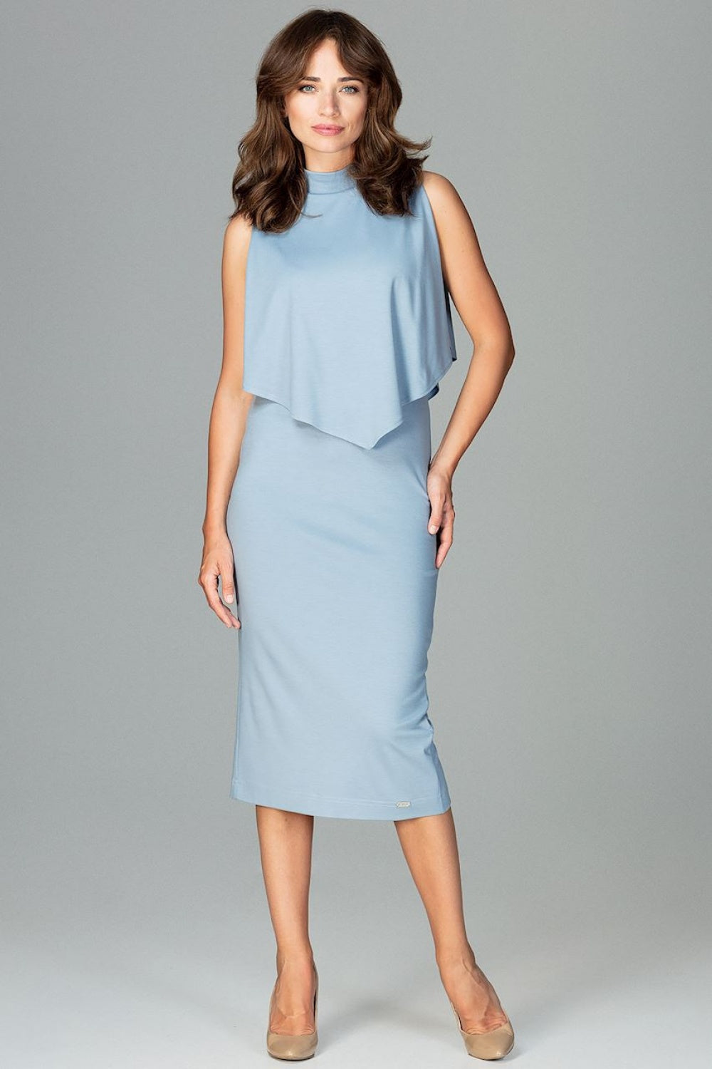 Cocktail dress K480 – Lenitif, Blue – Cocktail Dress – image 4