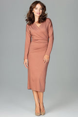 Day Dress K477 – Lenitif, Brown – Day Dress – image 2