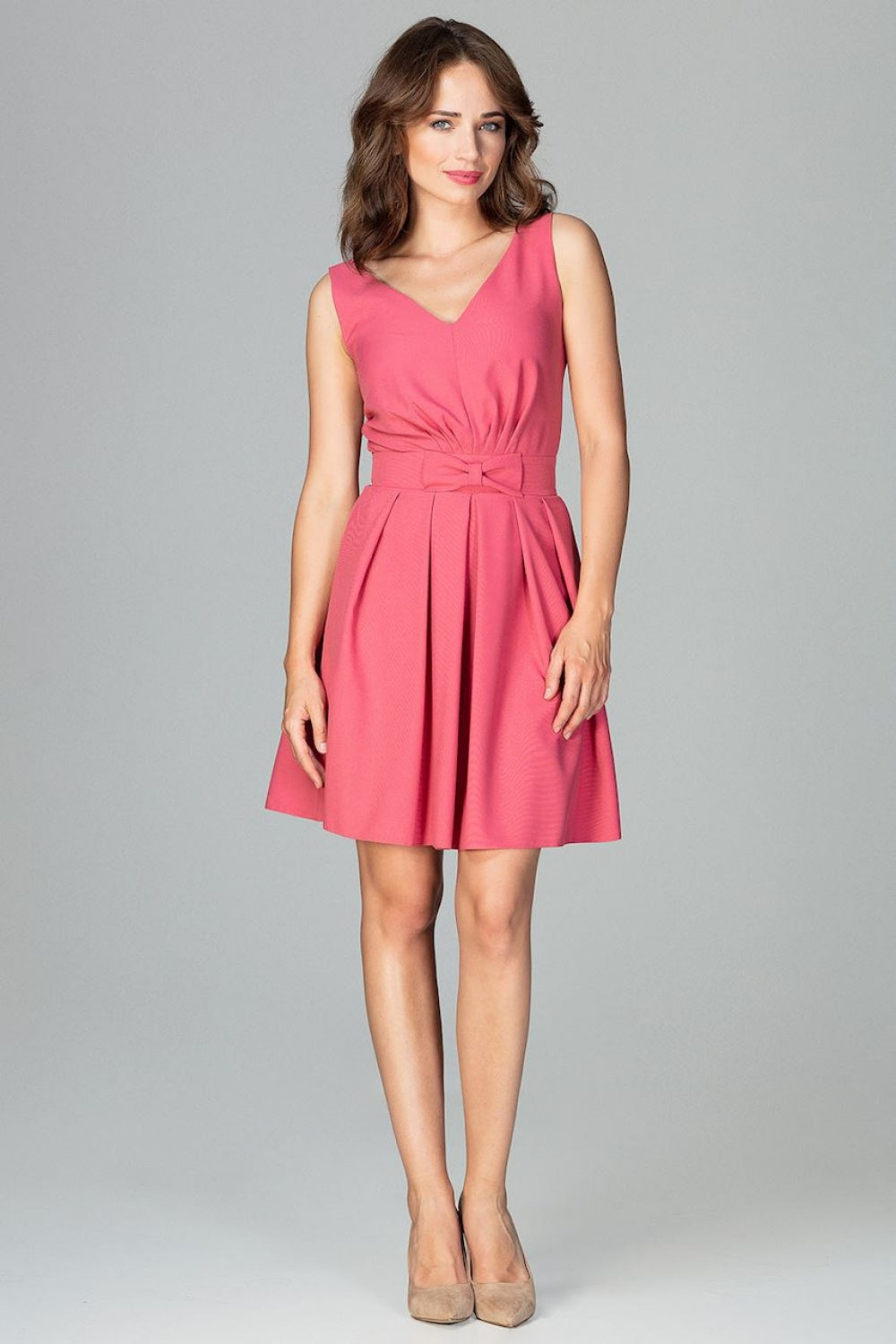 Cocktail dress K487 – Lenitif, Coral – Cocktail Dress – image 2