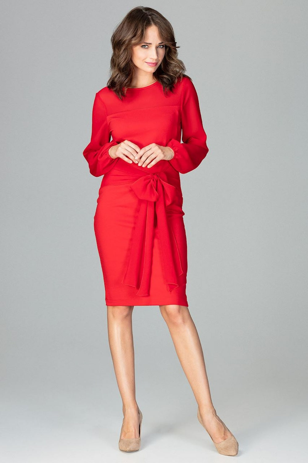Cocktail dress K494 – Lenitif, Red – Cocktail Dress – image 2