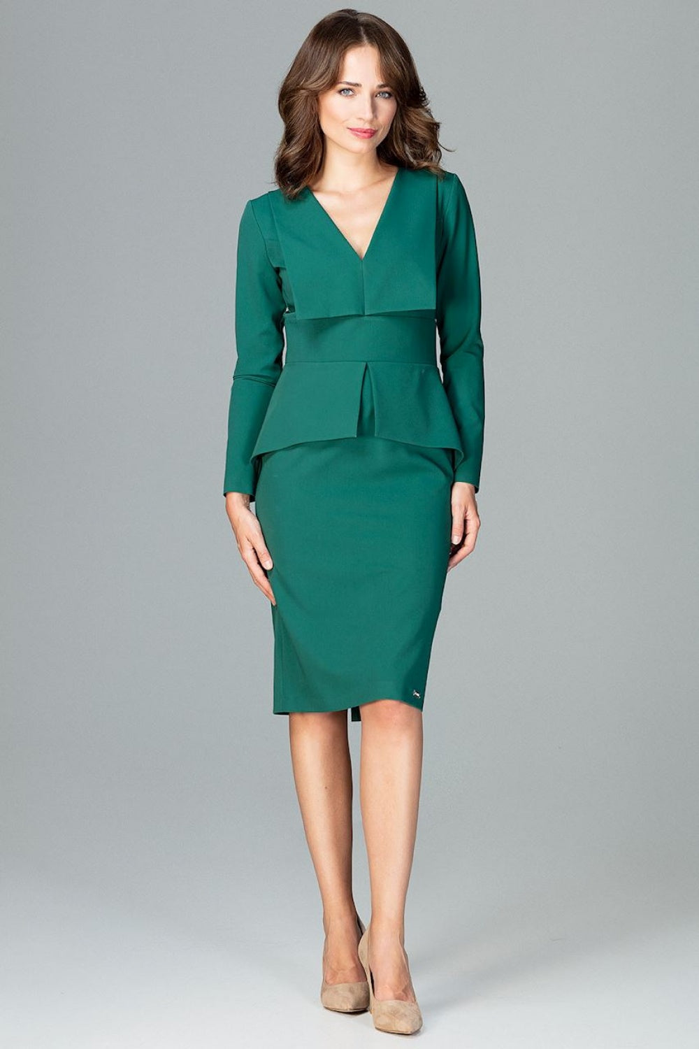 Cocktail dress K491 – Lenitif, Green – Cocktail Dress – image 3