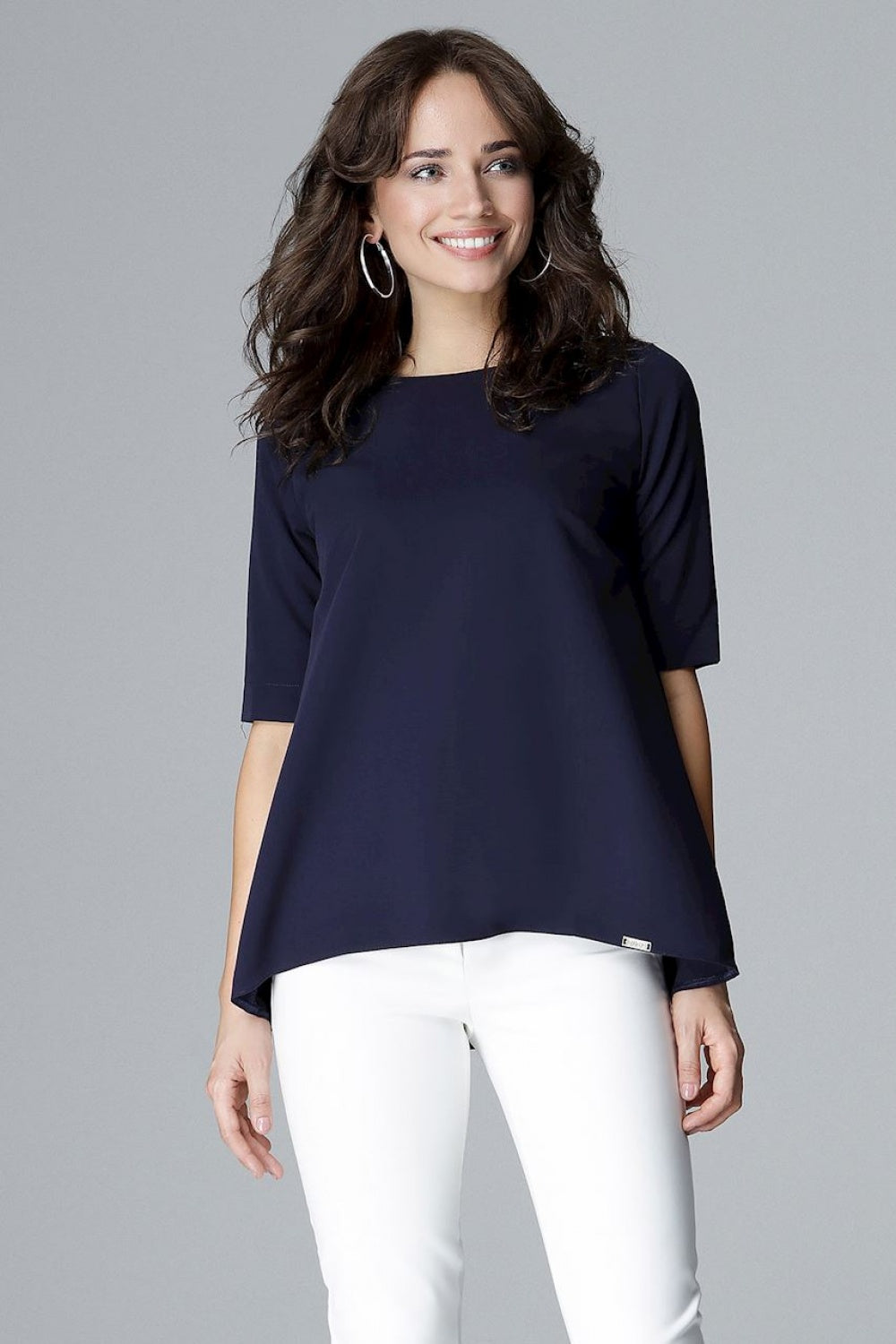 Blouse L002 – Lenitif, Navy – Blouse – image 2
