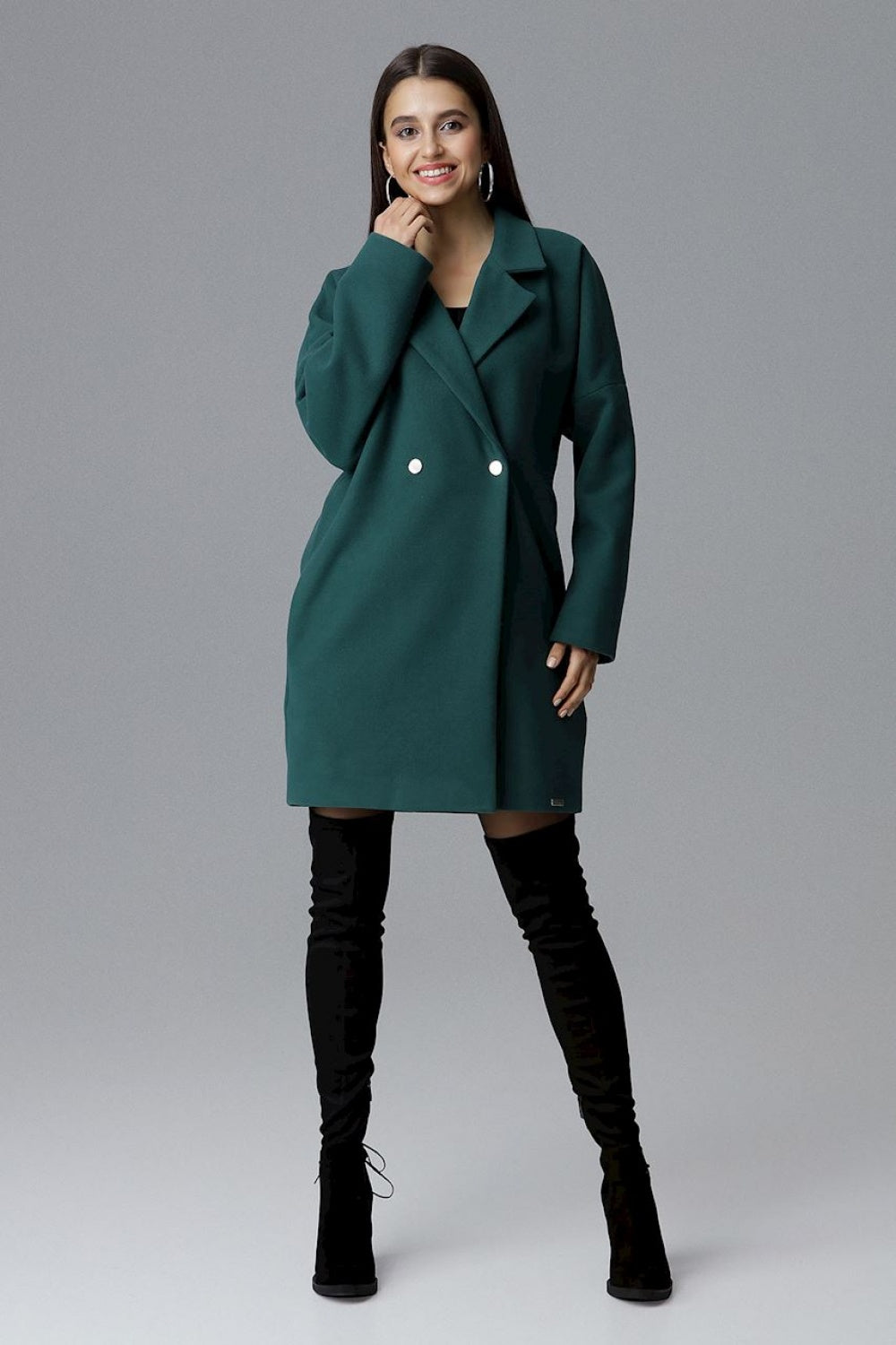 Coat M625 – Figl, Green – Coat – image 2