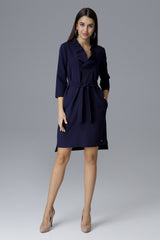 Cocktail dress M644 – Figl, Navy – Cocktail Dress – image 2