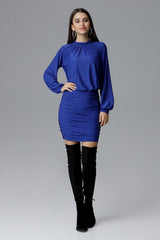 Cocktail dress M635 – Figl, Sapphire Blue – Cocktail Dress – image 2