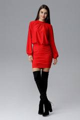 Cocktail dress M635 – Figl, Red – Cocktail Dress – image 3