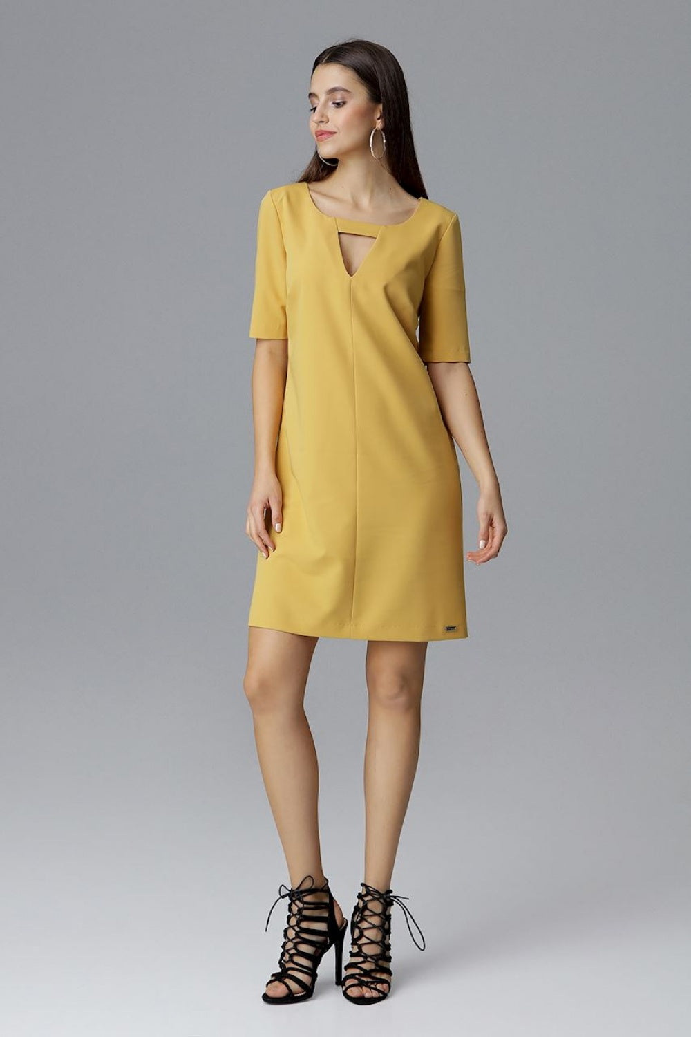 Day Dress M634 – Figl, Mustard – Day Dress