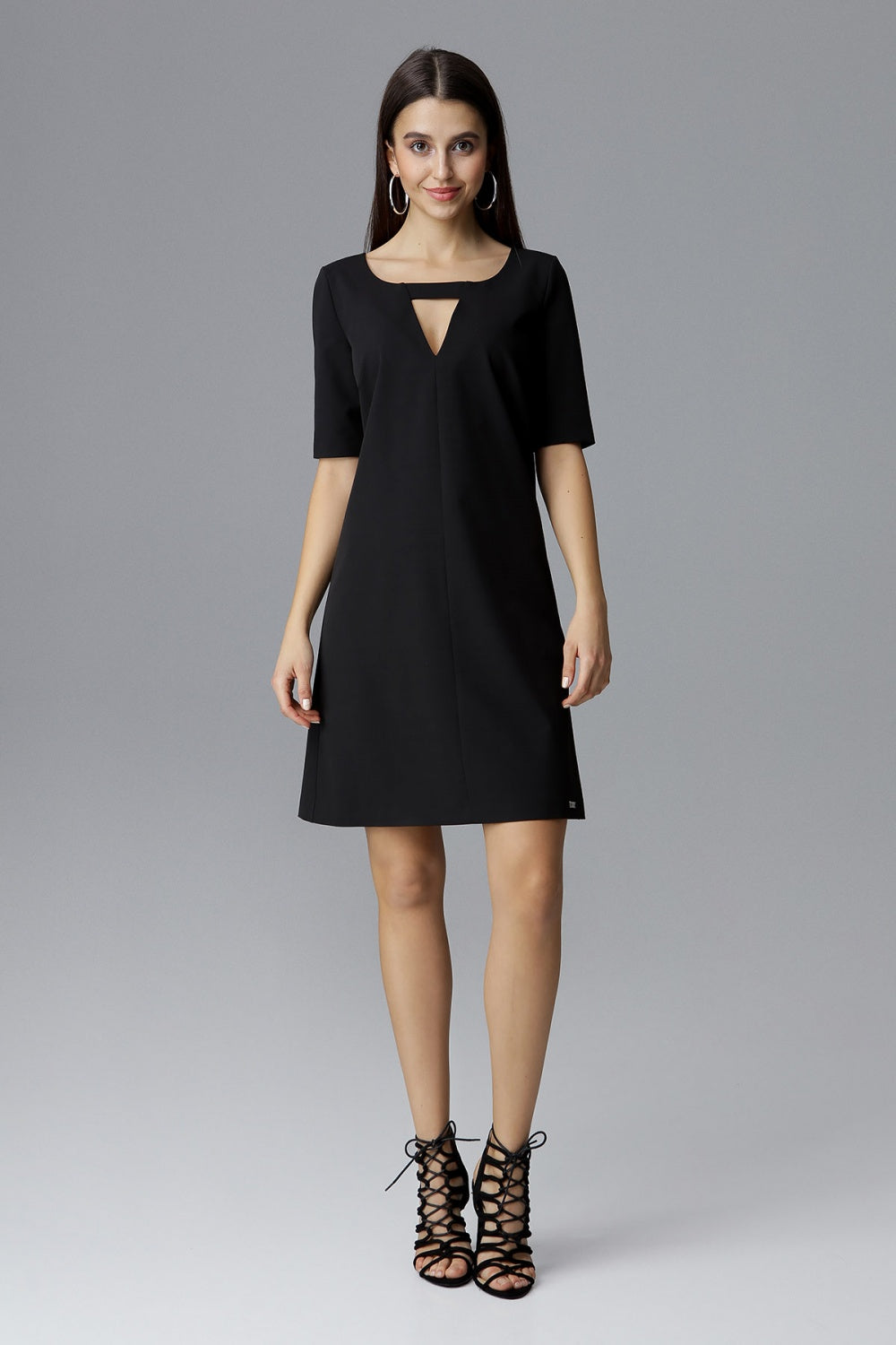 Day Dress M634 – Figl, Black – Day Dress – image 3