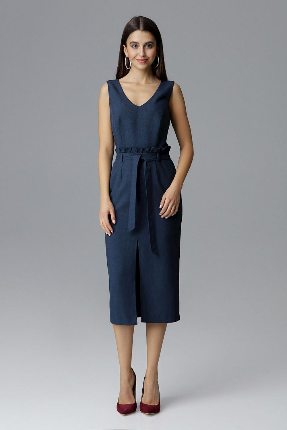 Cocktail dress M633 – Figl, Navy – Cocktail Dress – image 3