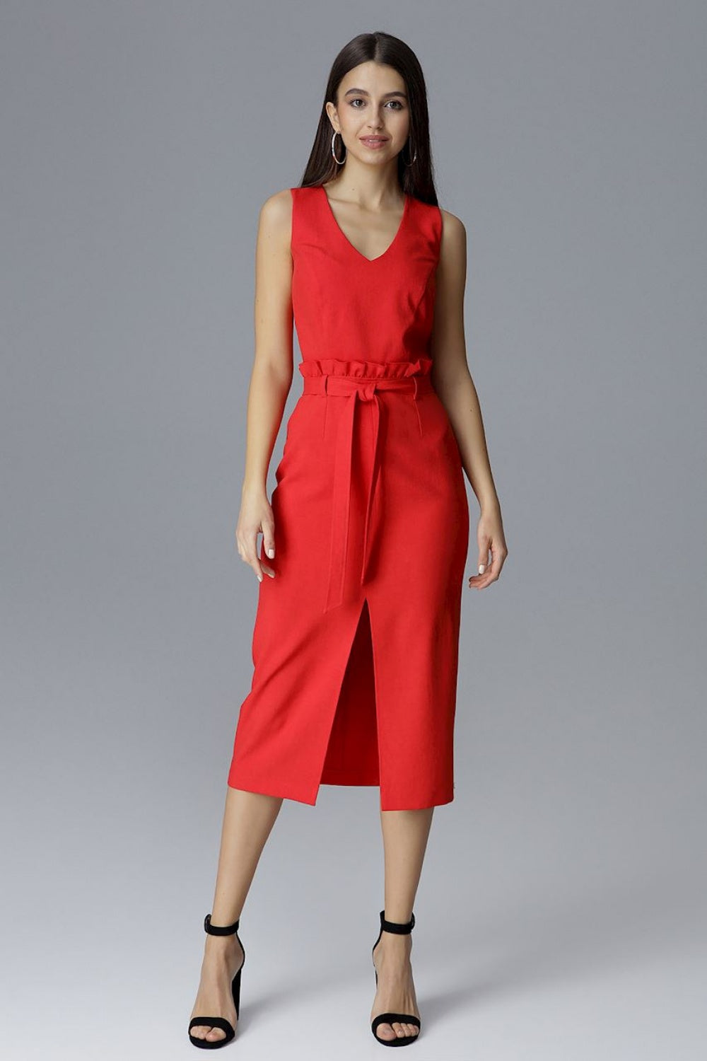 Cocktail dress M633 – Figl, Red – Cocktail Dress – image 4