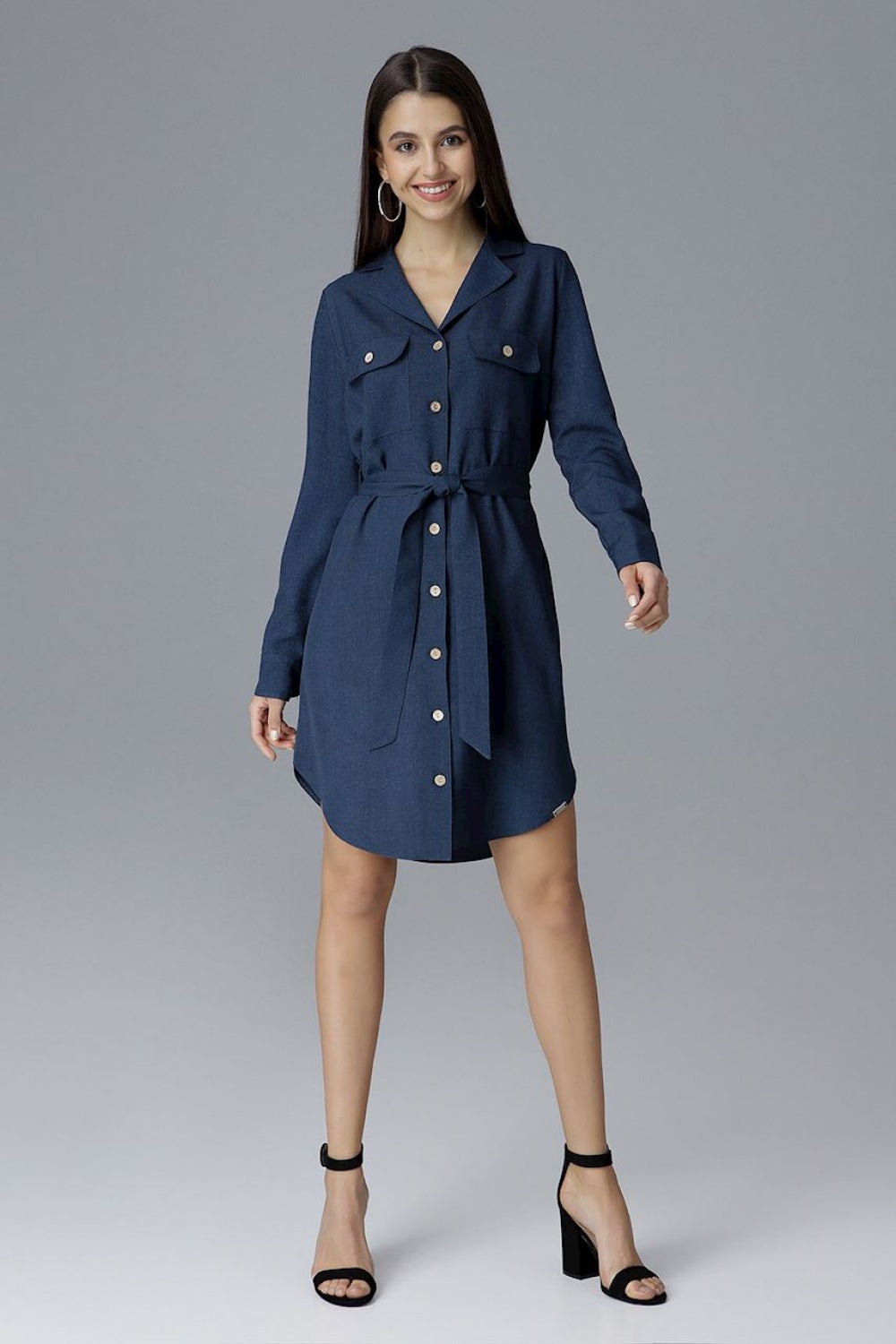 Day Dress M630 – Figl, Navy – Day Dress – image 3