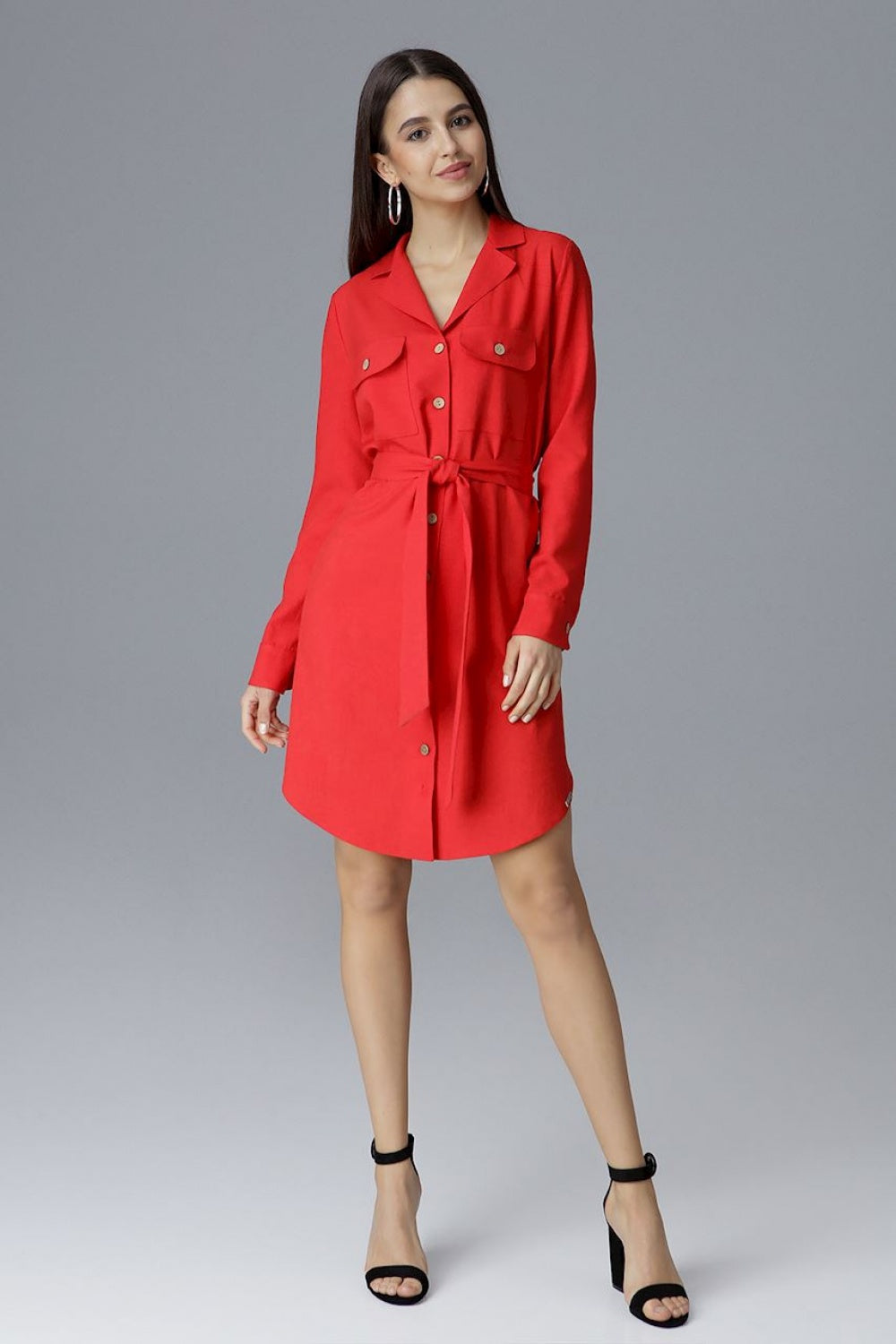 Day Dress M630 – Figl, Red – Day Dress – image 4