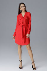 Day Dress M630 – Figl, Red – Day Dress – image 4