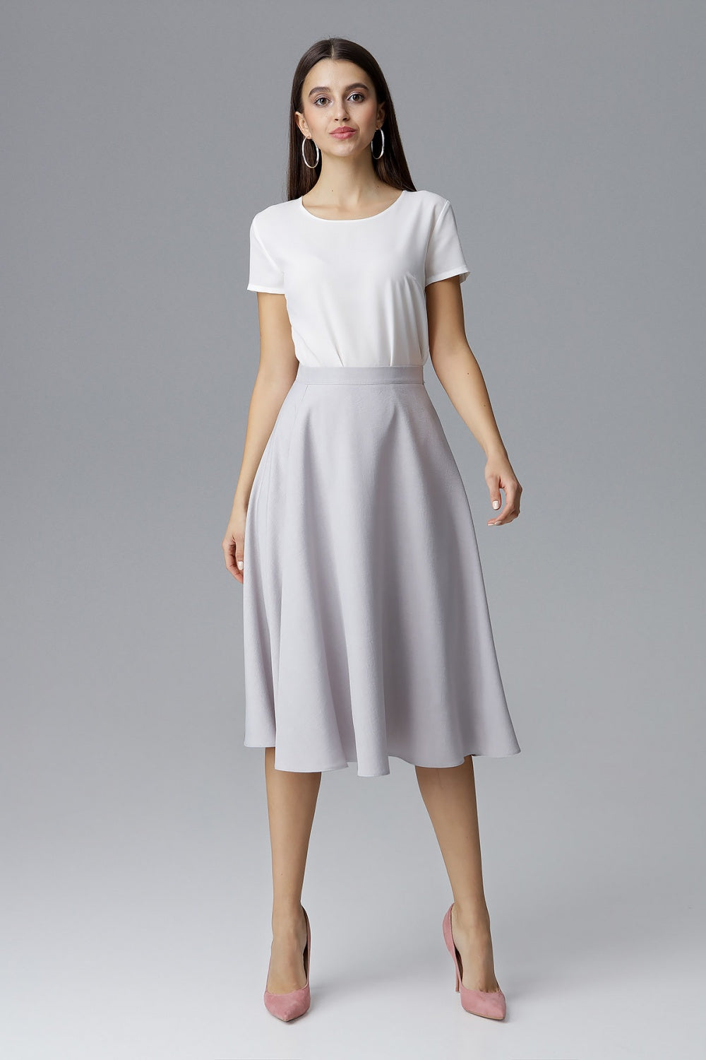 Skirt M628 – Figl, Grey – Skirt – image 2