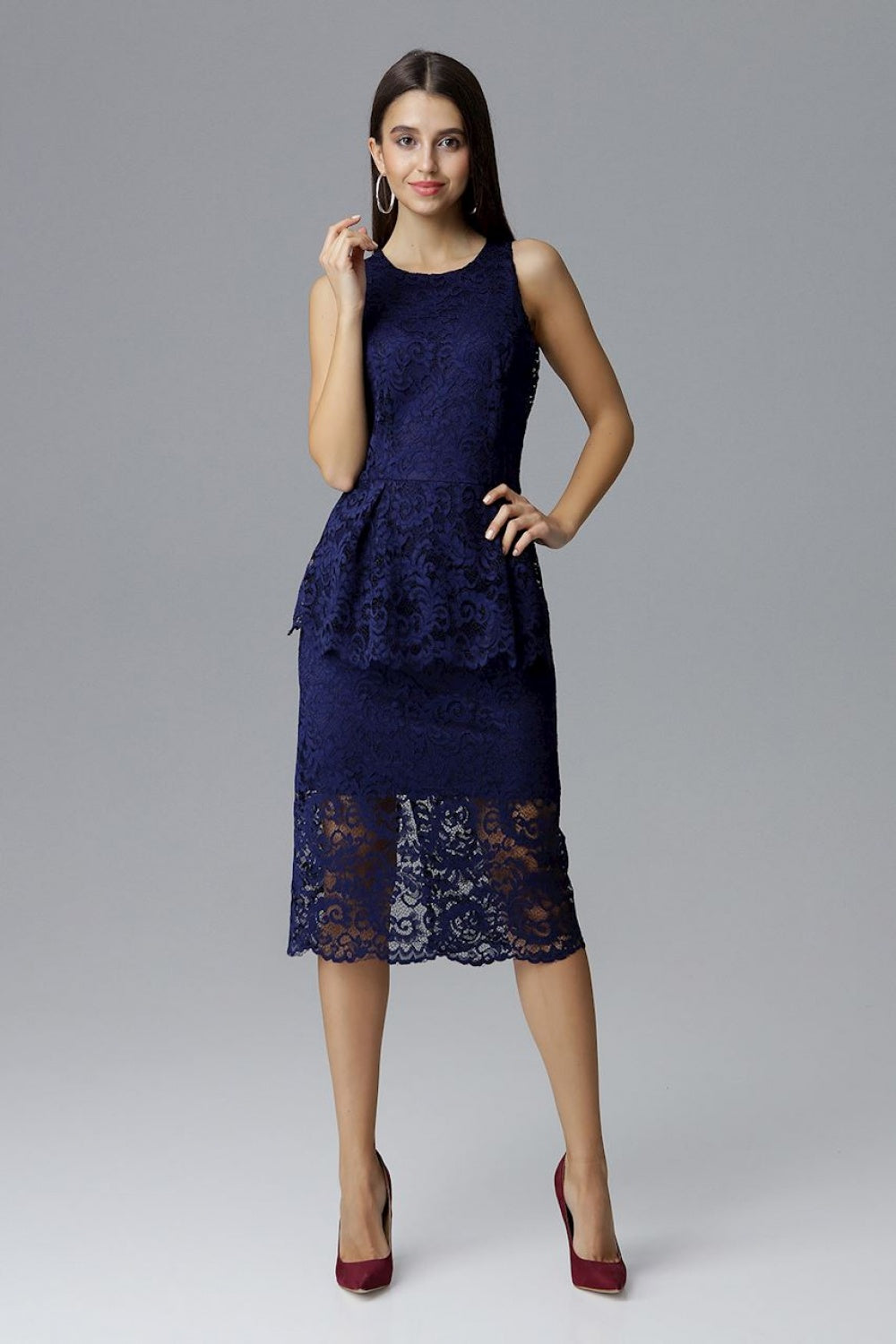 Evening dress M640 – Figl, Navy – Evening Dress