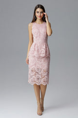 Evening dress M640 – Figl, Pink – Evening Dress – image 2