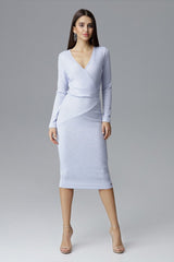Cocktail dress M637 – Figl, Sky Blue – Cocktail Dress – image 2