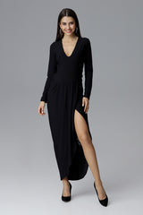 Long dress M636 – Figl, Black – Dress