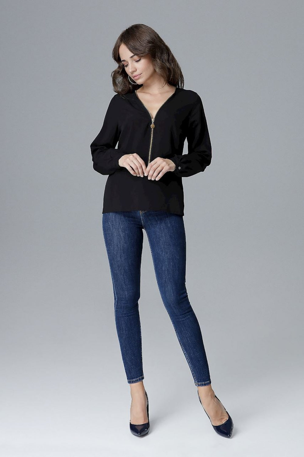 Blouse L023 – Lenitif, Black – Blouse – image 2