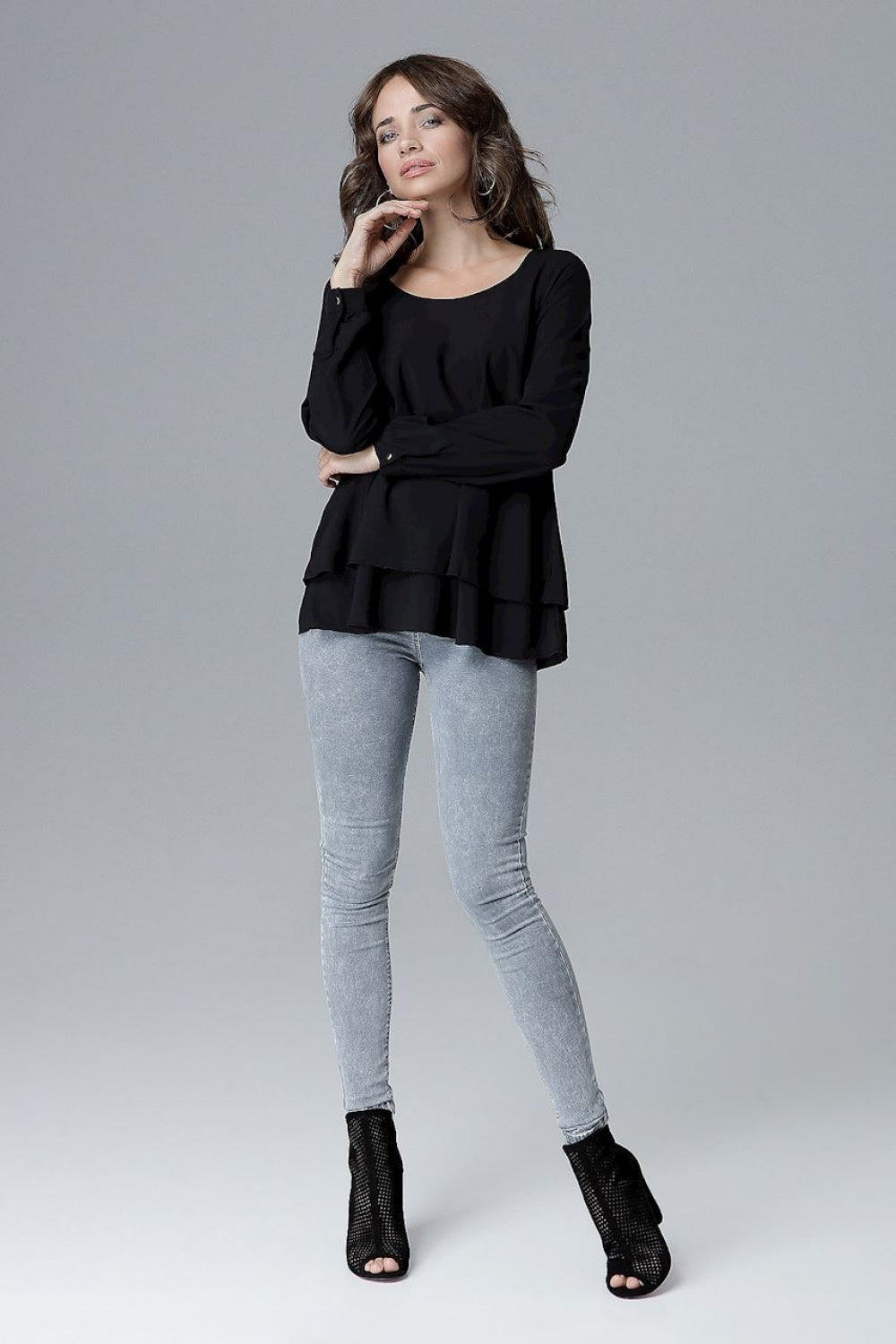 Blouse L020 – Lenitif, Black – Blouse – image 2