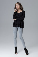Blouse L020 – Lenitif, Black – Blouse – image 2