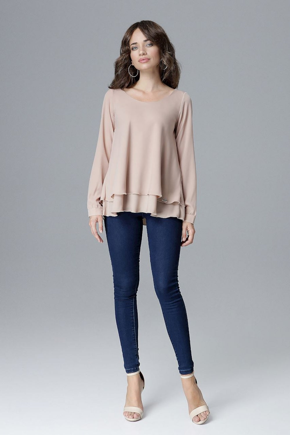 Blouse L020 – Lenitif, Beige – Blouse – image 3