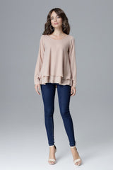 Blouse L020 – Lenitif, Beige – Blouse – image 3