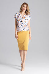 Classic skirt M658 – Figl, Mustard – Skirt