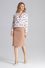 Classic skirt M658 – Figl, Brown – Skirt – image 2
