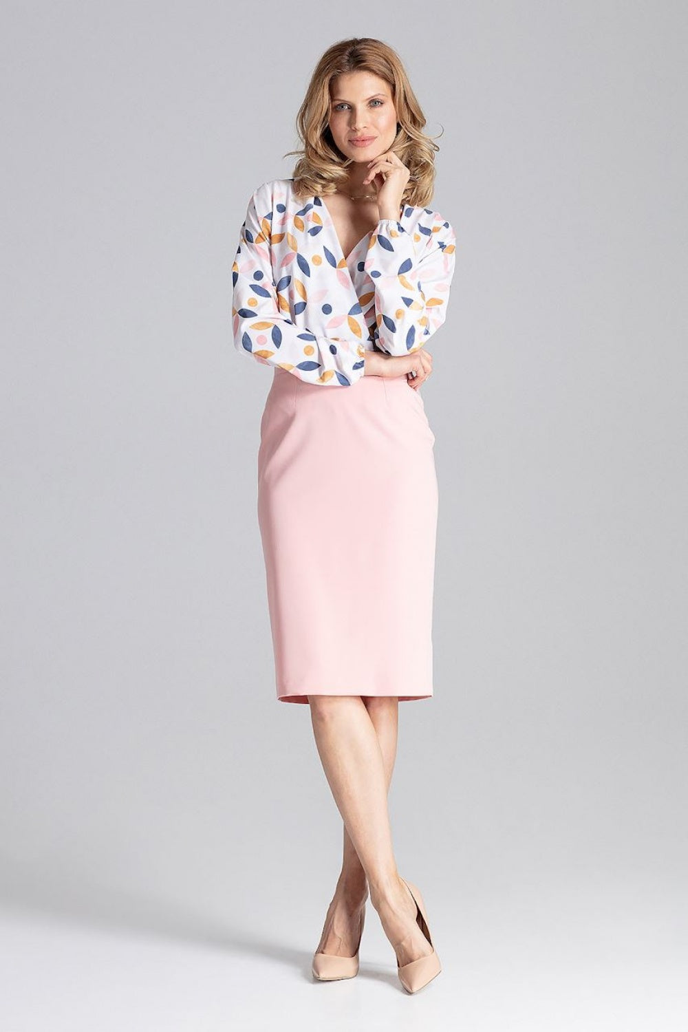 Classic skirt M658 – Figl, Pink – Skirt – image 3
