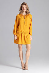 Day Dress M661 – Figl, Mustard – Day Dress
