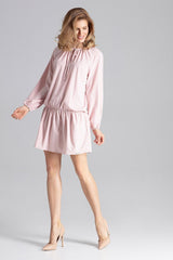 Day Dress M661 – Figl, Pink – Day Dress – image 2