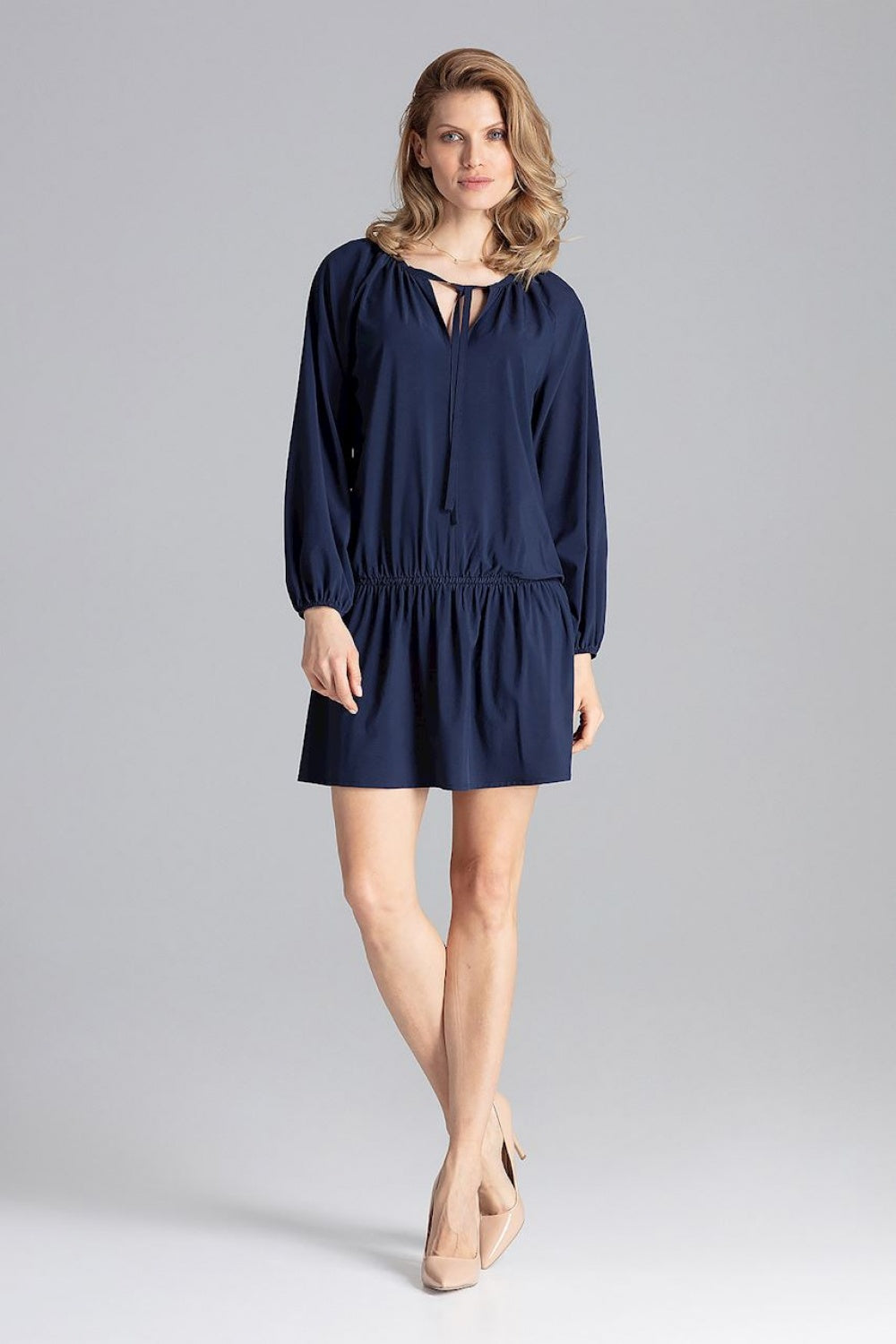 Day Dress M661 – Figl, Navy – Day Dress – image 3