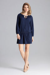Day Dress M661 – Figl, Navy – Day Dress – image 3