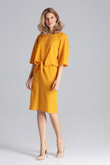 Day Dress M656 – Figl, Mustard – Day Dress