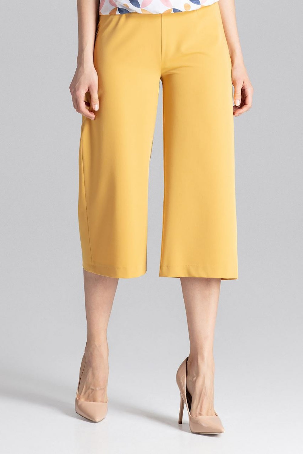 Women's Trousers M655 – Figl, Mustard – Pants – image 2