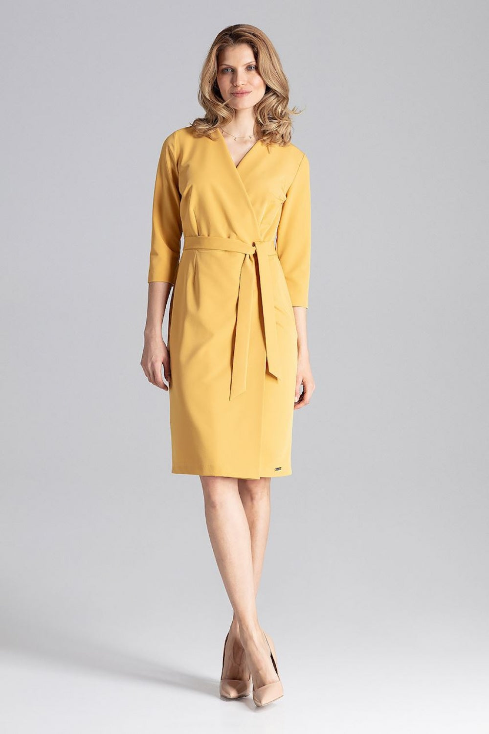 Day Dress M654 – Figl, Mustard – Day Dress