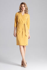 Day Dress M654 – Figl, Mustard – Day Dress