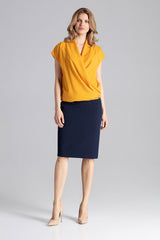 Blouse M652 – Figl, Mustard – Blouse