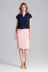 Blouse M652 – Figl, Navy – Blouse – image 3