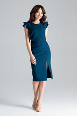 Cocktail dress L034 – Lenitif, Teal – Cocktail Dress – image 2
