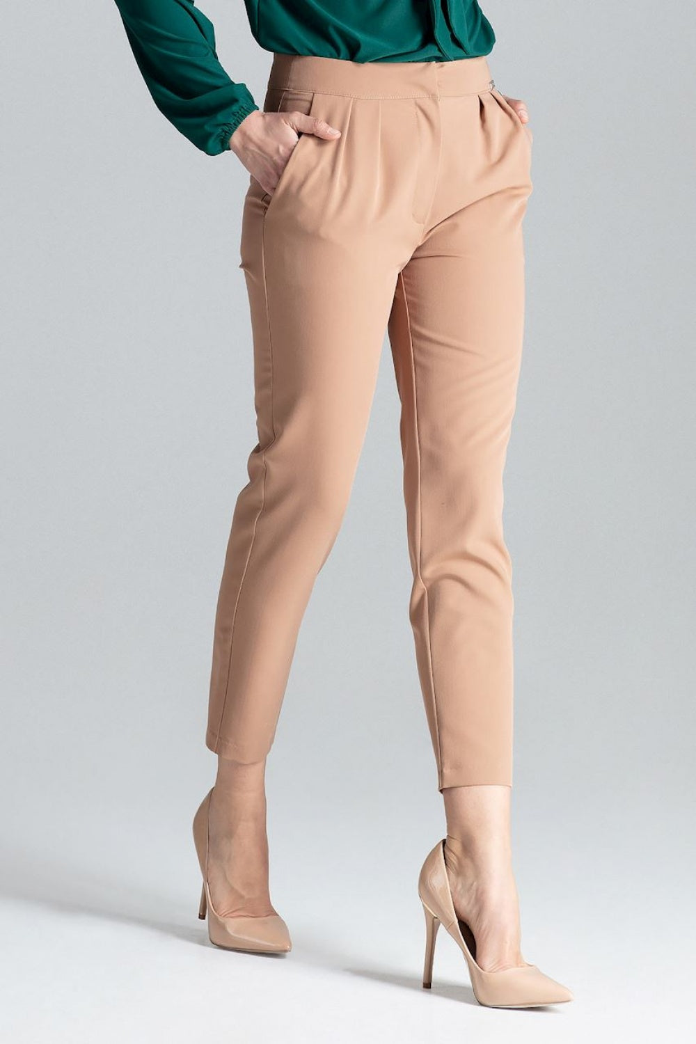 Women's Trousers L028 – Lenitif, Brown – Pants – image 2