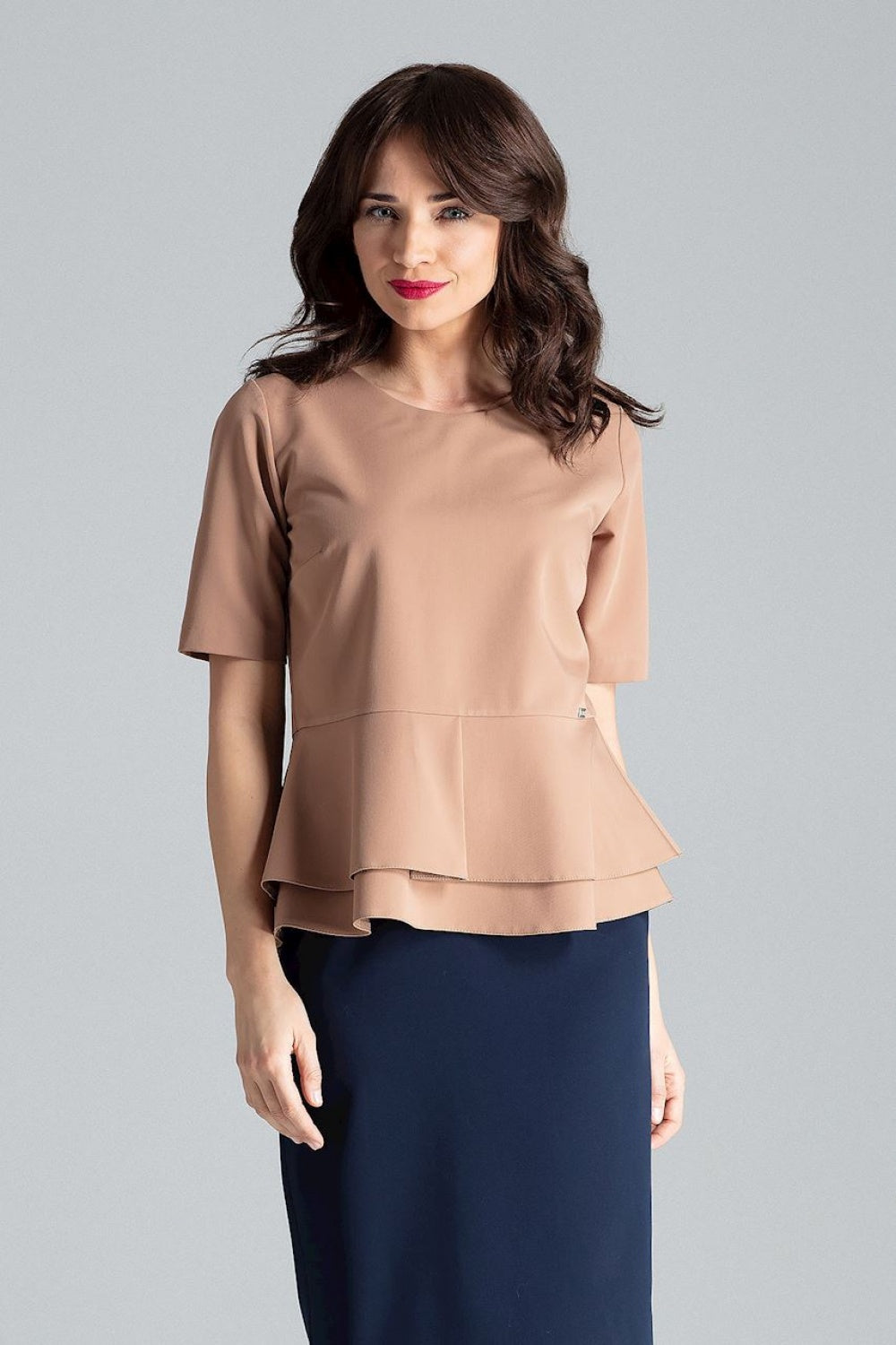 Blouse L026 – Lenitif, Brown – Blouse – image 3