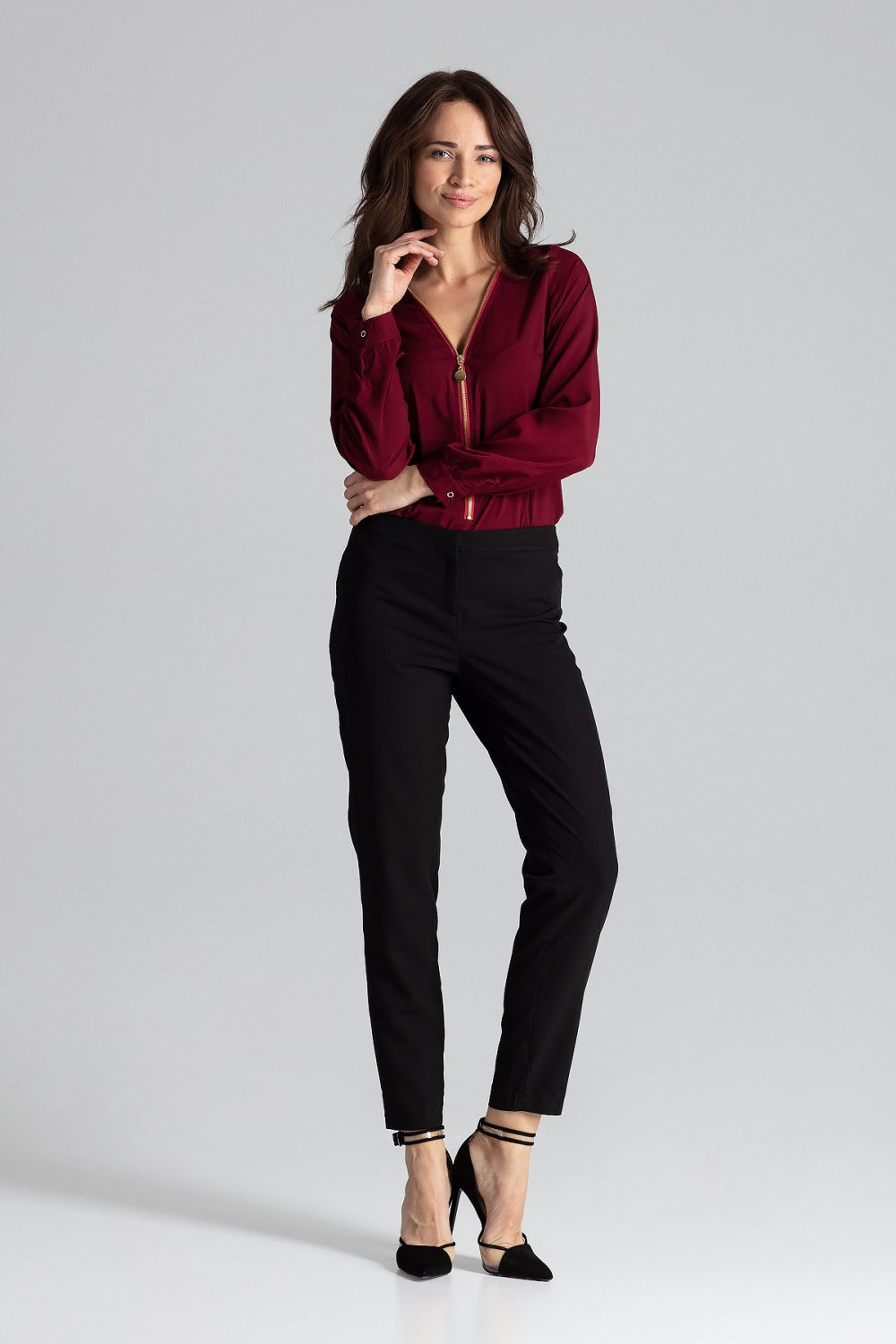 Blouse L023 – Lenitif, Burgundy – Blouse – image 3
